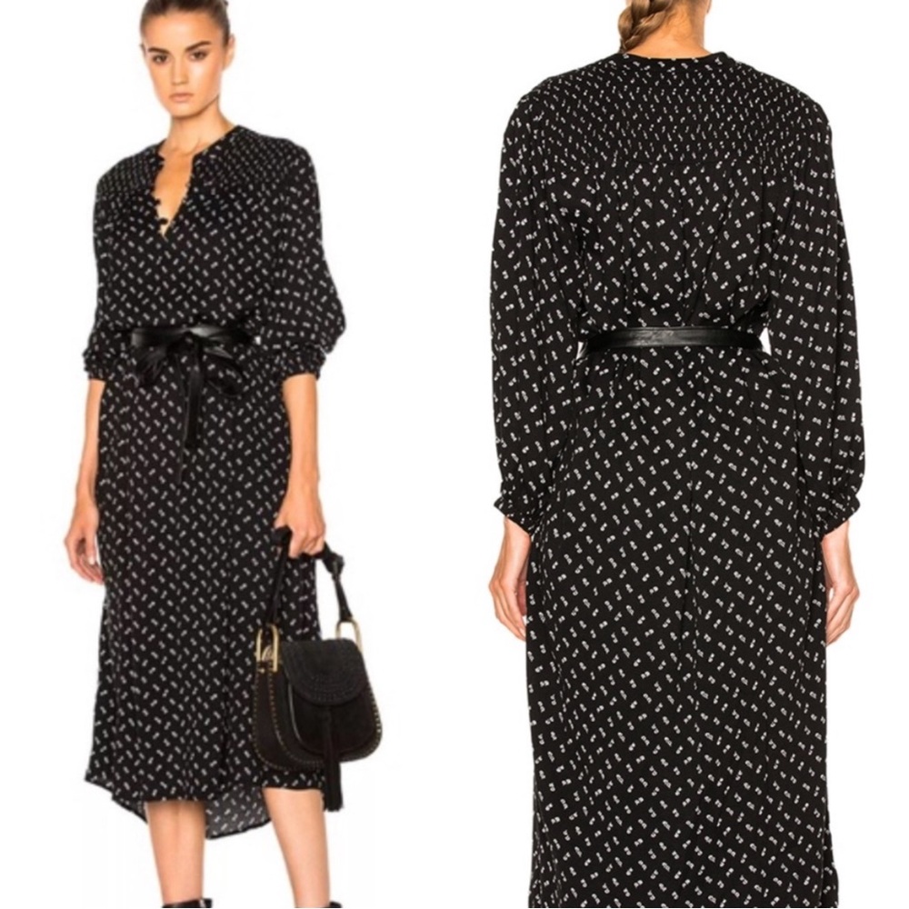 Current Elliott Willow Long Sleeve Pattern Dress 2